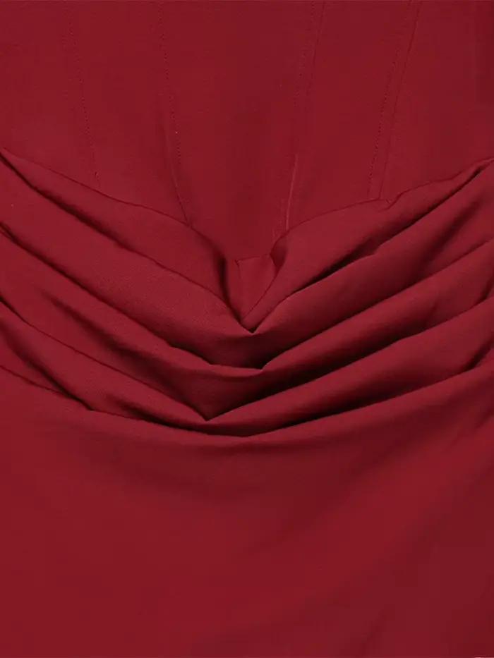 Robe longue moulante sans dos pour femme