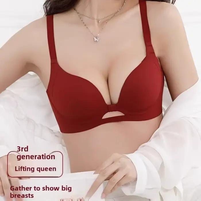 Soutien-gorge push-up rouge pour femme