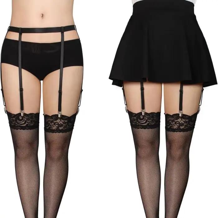 Cuisse haute bas porte-jarretelles pour femmes filles réglable élastique jambe chaussette bretelles ceinture Lingerie jarretière dame bas ceinture