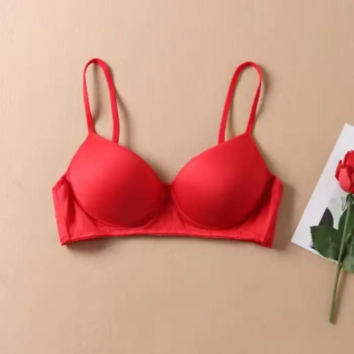 Soutien-gorge sans fil en soie brillante
