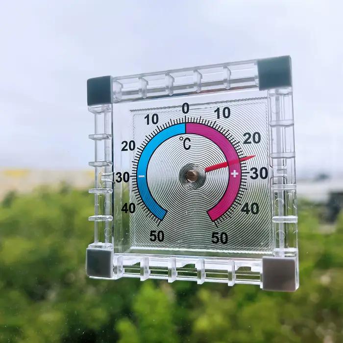 Thermomètre à cadran sans batterie, montage mural pour fenêtre intérieure et extérieure, jauge de température-50C à 50C, cadeau pour usage domestique et au bureau