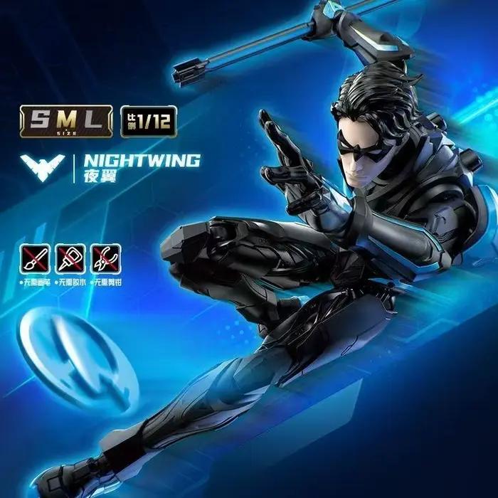 Nouvelle figurine articulée Blokees Heroes Anime Character Transcendent Edition Nightwing, modèle de jouet à assembler, cadeau d'anniversaire pour enfants, poupée anime