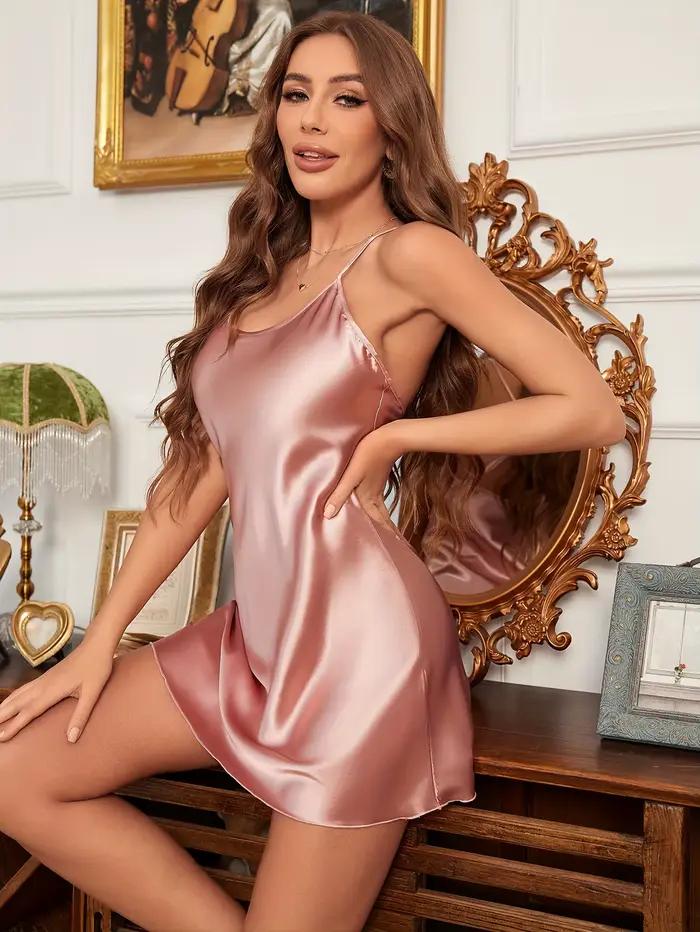 Chemise de nuit d'été en soie pour femmes