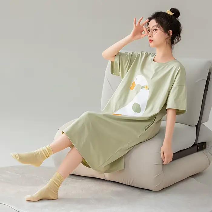 Chemise de nuit 100% coton pour femme