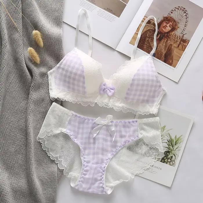 Ensemble de soutien-gorge coréen mignon pour femmes