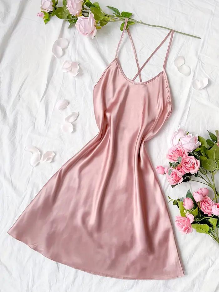 Chemise de nuit d'été en soie pour femmes
