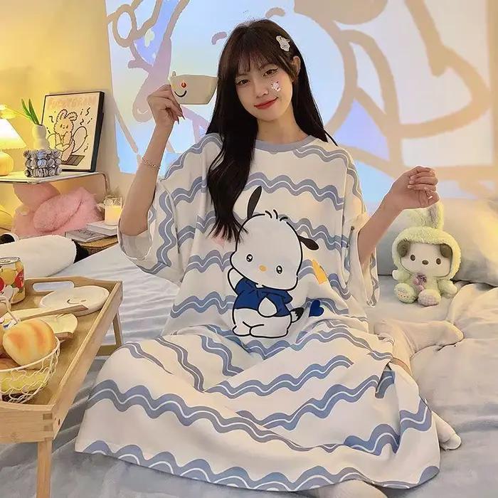 Nouvelle Robe de Nuit Hello Kitty Douce et Mignonne pour Femme