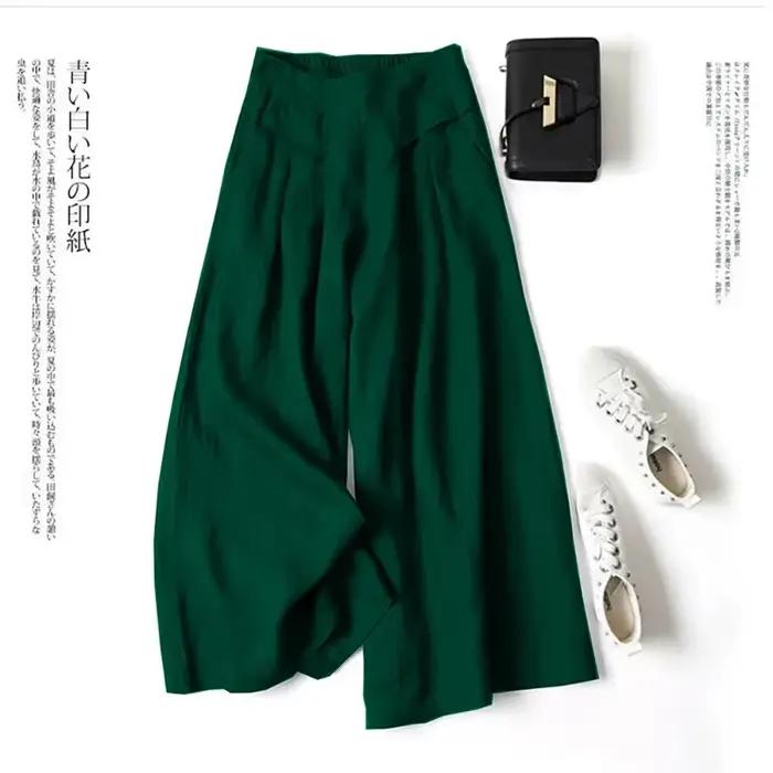 Culottes d'été 2026 pour femmes en coton et lin