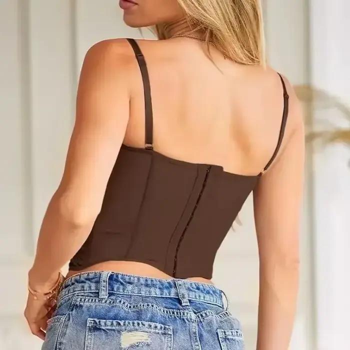 Corset Sexy en dentelle et maille pour femmes