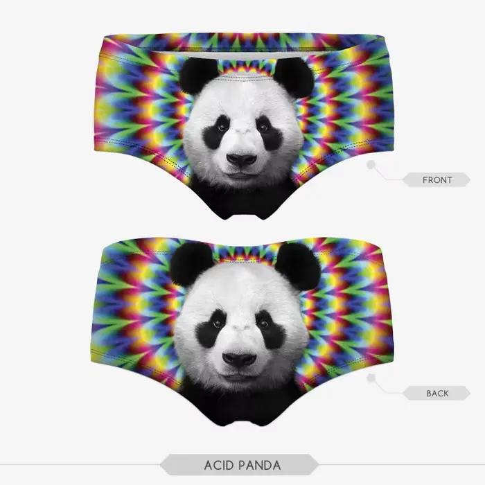 Culotte Sexy rose imprimé chat en 3d pour femmes