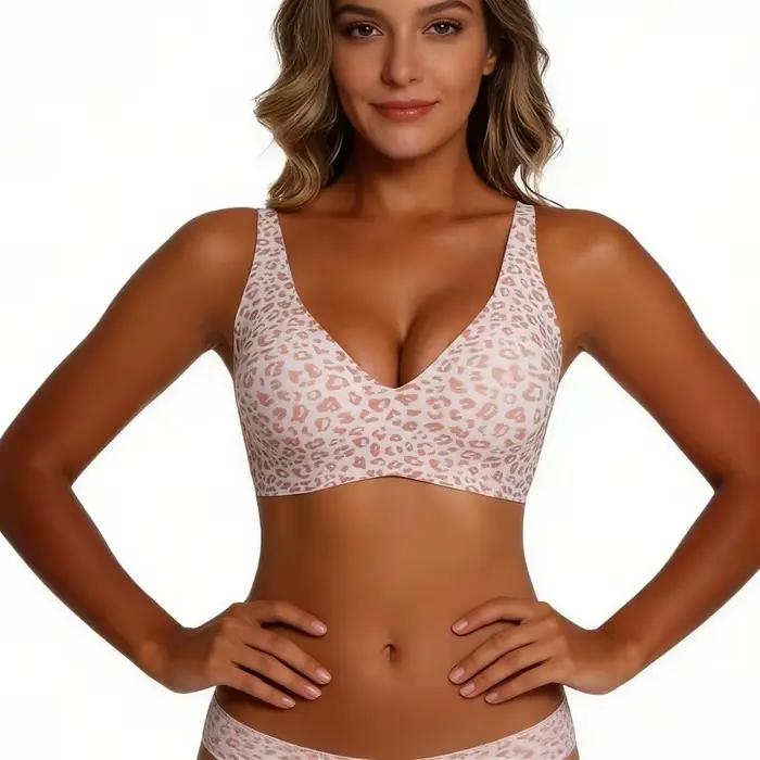 Soutien-gorge imprimé léopard pour femme
