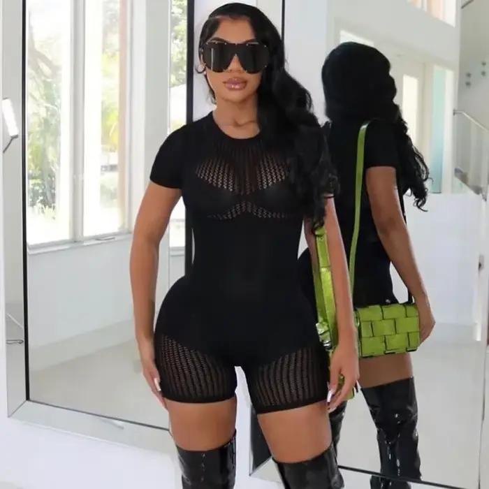 Combinaison sexy en résille pour femme