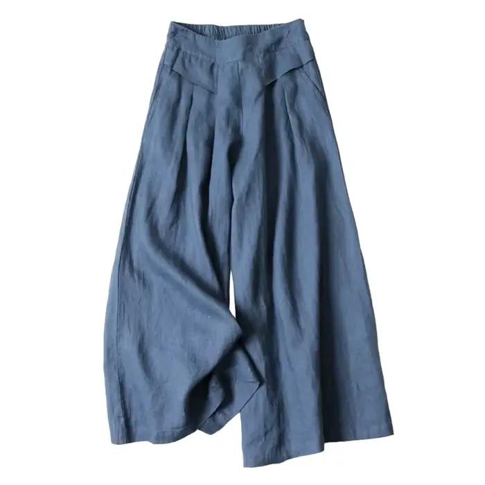 Culottes d'été 2026 pour femmes en coton et lin