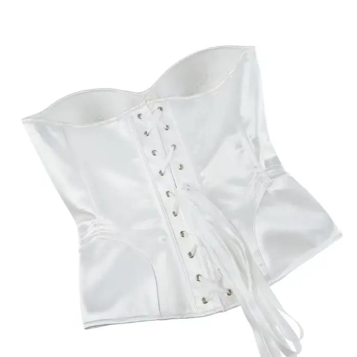 Body sculptant invisible blanc pur, sous-vêtement pour robe de mariée, gaine amincissante, enveloppe de poitrine, contrôle long de l'abdomen
