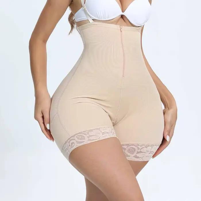 Femmes colombiennes ceintures shapers xxxxxxxl femme corps shaper culotte avec fermeture éclair taille haute shapewear