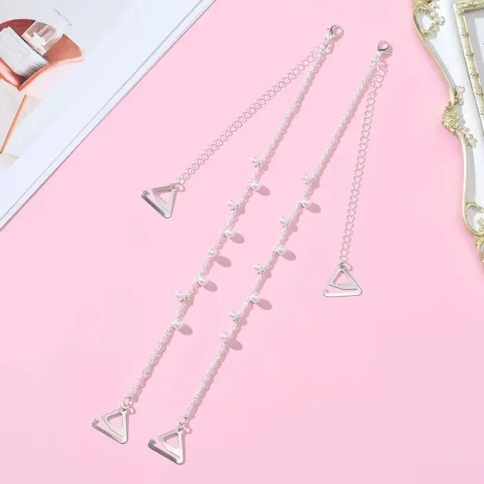 Bretelles de soutien-gorge en perles antidérapantes, sous-vêtements amovibles, épaules dénudées, réglables, décoratives, ceintures d'épaule, hauts