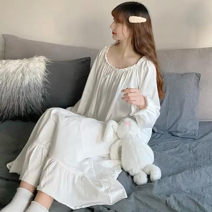 INS Nuissette – robe de Nuit ample à manches longues pour femmes
