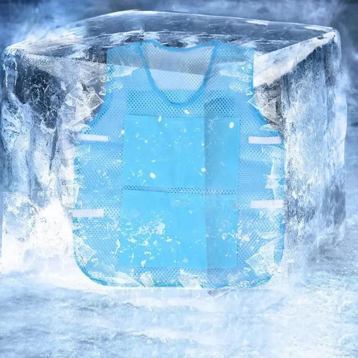 Gilet rafraîchissant avec 8 blocs de glace, veste de protection contre la chaleur pour le travail en extérieur, les voyages et l'été
