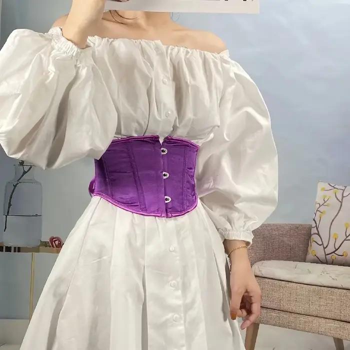 Corset sous le buste en satin polyester pour femmes, bustier gothique, entrainement de taille, amincissant, style quotidien, occassions spéciales