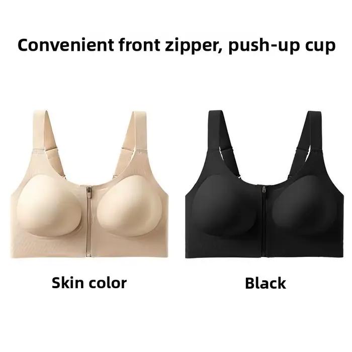 Soutien-gorge push-up ultra-épais 12 cm pour petites poitrines - Fermeture avant, couvrance totale sans écart, lissage du dos, lift et mise en forme ultimes