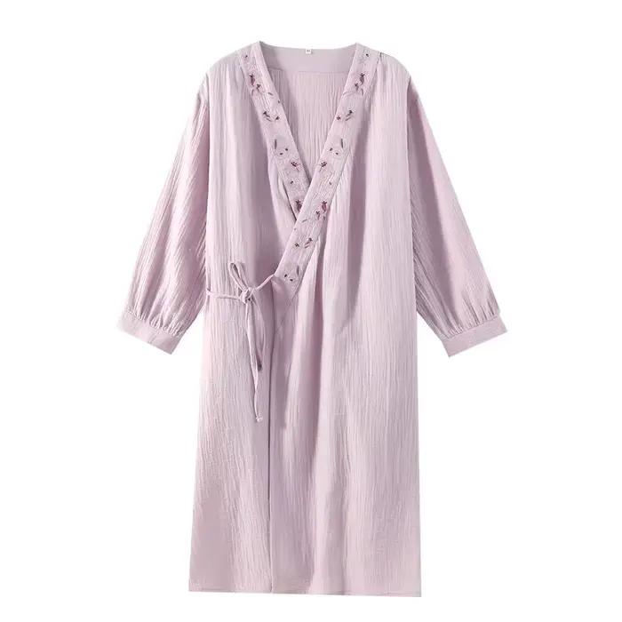 Chemise de nuit en pur coton pour femmes