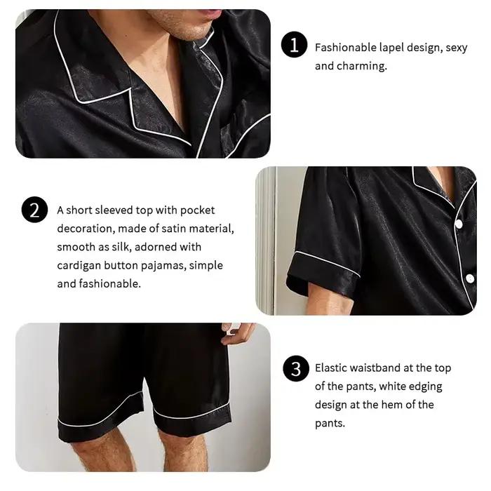 Ensemble pyjama à manches courtes pour hommes