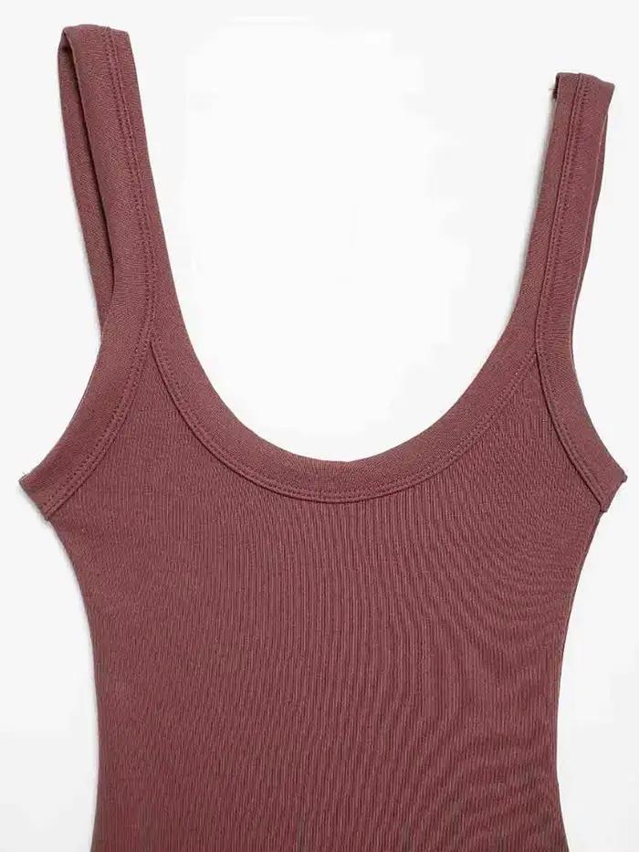 Body côtelé slim pour femmes
