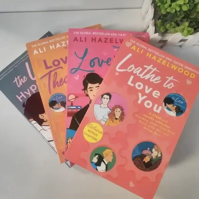 1 livre d'Ali Hazelwood l'hypothèse d'amour/amour sur le cerveau/desser pour t'aime/amour, roman théorique en anglais