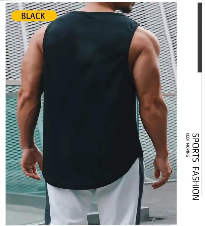 2025 nouveau gilet de fitness musculaire à séchage rapide pour l'entraînement de course, T-shirt sans manches respirant et évacuant la transpiration pour hommes