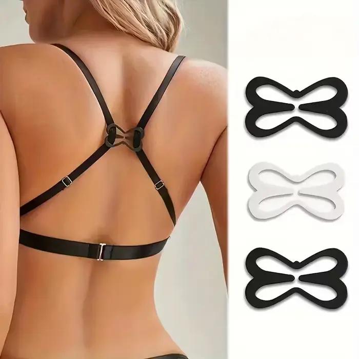 Lot de 3 Clips Convertisseurs de Bretelles de Soutien-Gorge - Discrets, Rehausseurs, Antidérapants pour Ajustement des Bretelles, Accessoire Minimaliste Discret