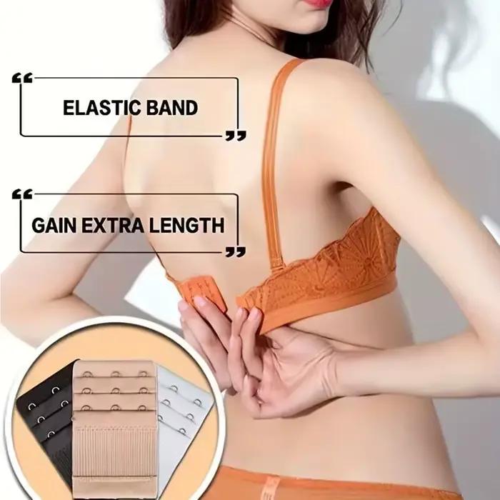 Extension de sangle de soutien-gorge 4 pièces à 3 crochets ; Clip