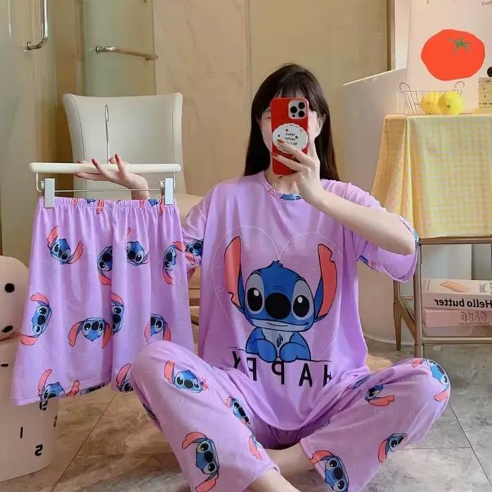 Nouvel ensemble pyjama trois pièces pour femme