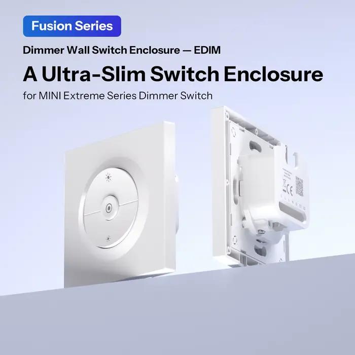 Boîtier de variateur de lumière SONOFF EDIM Fusion Series, design ultra-plat en PC, bouton micro-arc, conçu pour SONOFF MINI-DIM/MINI-ZBDIM