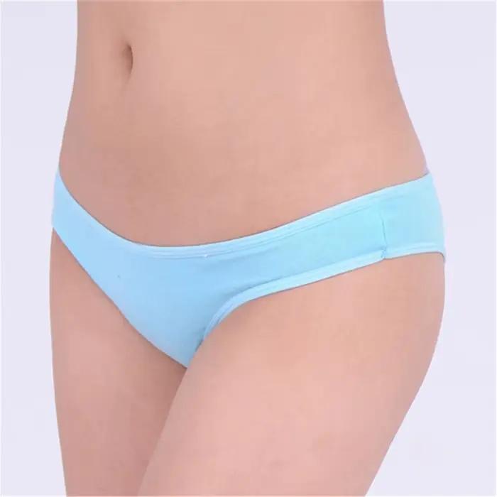 Culotte triangle sexy en coton pour femmes, bikini, lot de 3 pièces