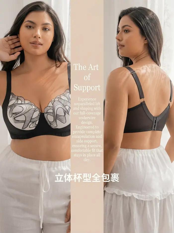 Soutien-gorge Grande Taille Confortable à Bonnets Profonds pour Femmes