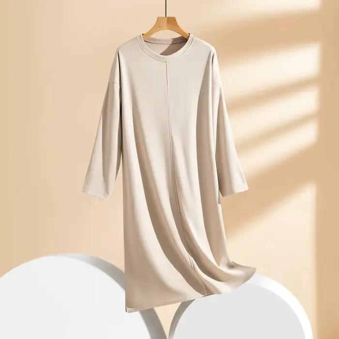 3/4 manches épais chaud maison chemises de nuit femmes automne et hiver chemise
