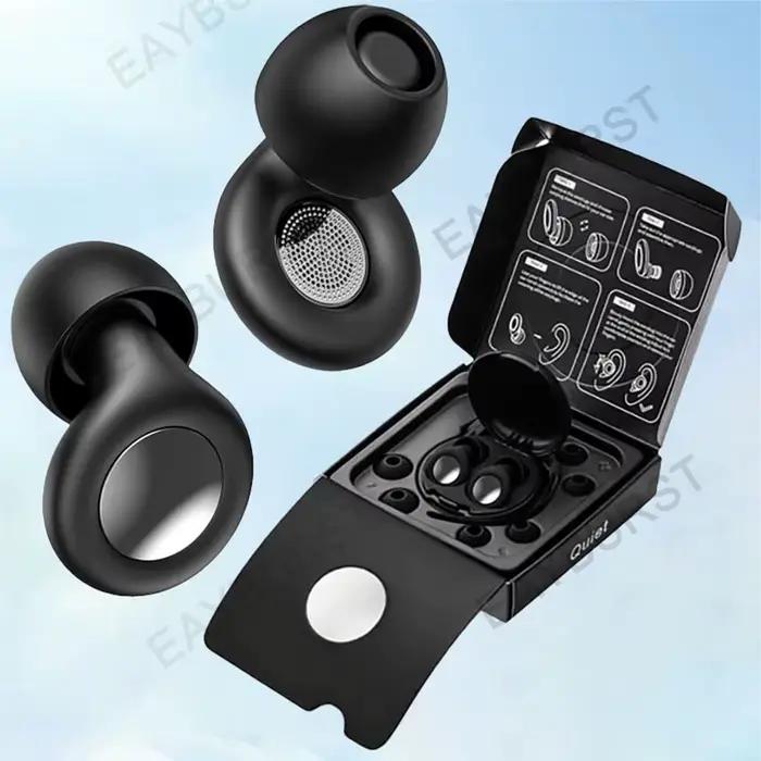 Eayburst Bouchons d'oreille en silicone pour dormir Cancelage du bruit Protection auditive Bouchon d'oreille réutilisable pour le sommeil Focus Concerts WorkStudy