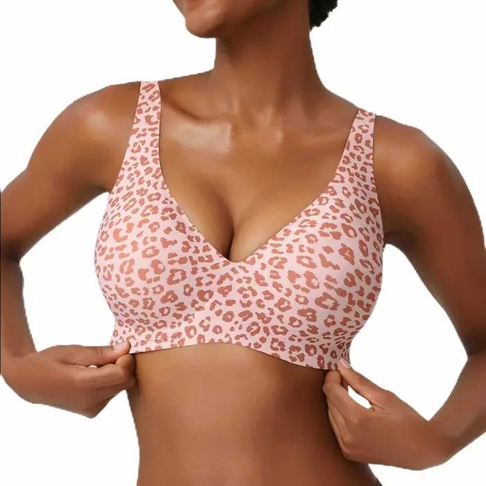 Soutien-gorge imprimé léopard pour femme