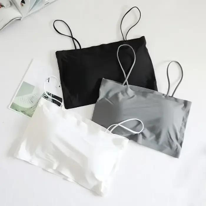 Taille confortable beauté dos enveloppement poitrine bustier tubulaire fille sans anneau en acier Camisole