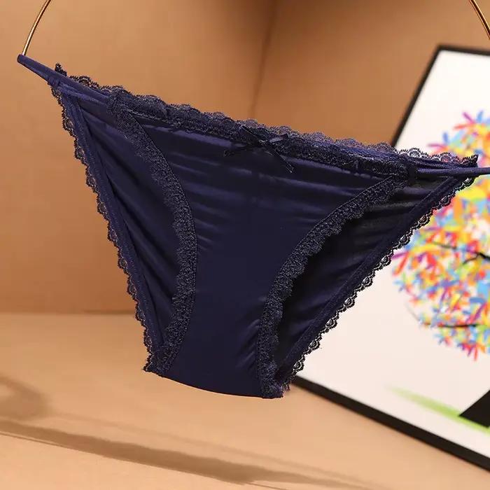 Sous-vêtements en coton respirant et Sexy pour femmes, Lingerie en dentelle douce, slips féminins mignons, culottes confortables à rayures, offre spéciale, 2023