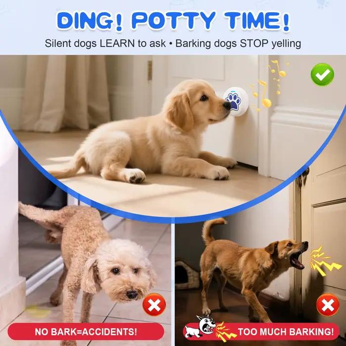 Clochettes d'entraînement pour chiens pour porte, avec 28 sons personnalisables, clochette pour l'apprentissage de la propreté des chiens, résistantes aux morsures et volume réglable