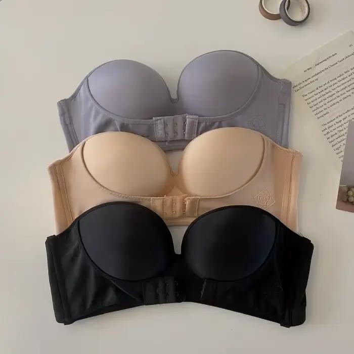 Soutien-gorge sans bretelles à fermeture frontale pour femme