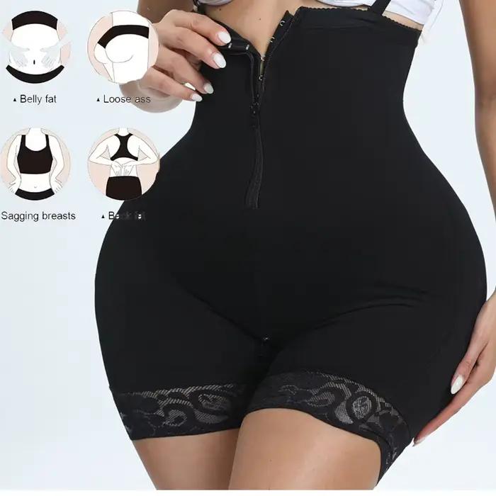 Femmes colombiennes ceintures shapers xxxxxxxl femme corps shaper culotte avec fermeture éclair taille haute shapewear