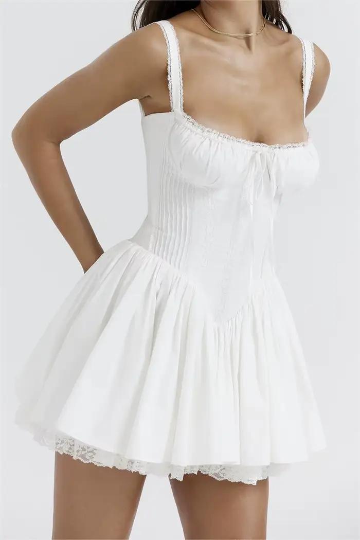 Robe Corset Blanche pour Femme