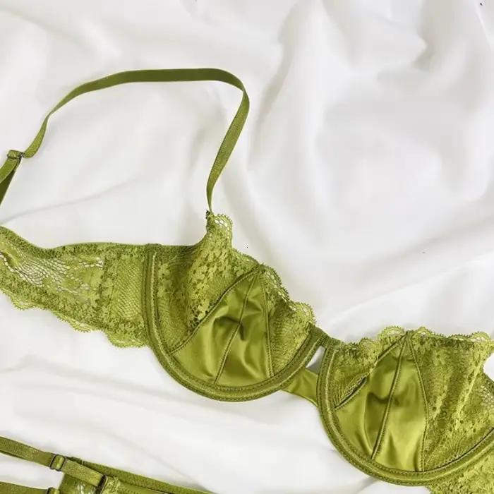 Soutien-gorge sexy français pour femmes Demi-bonnet Ultra-fin Dentelle Lingerie