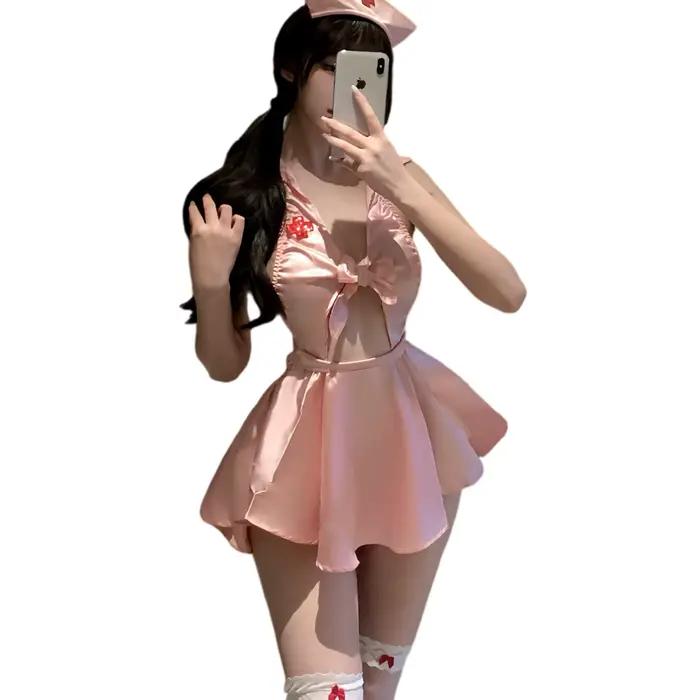 Nouvelle lingerie sexy et douce à col en V profond