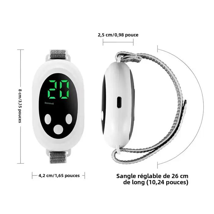 Appareil d'aide au sommeil EMS avec cordon, stimulateur à impulsions micro-courantes portable, pour un endormissement rapide, soulagement de l'insomnie et de l'anxiété, outil de relaxation