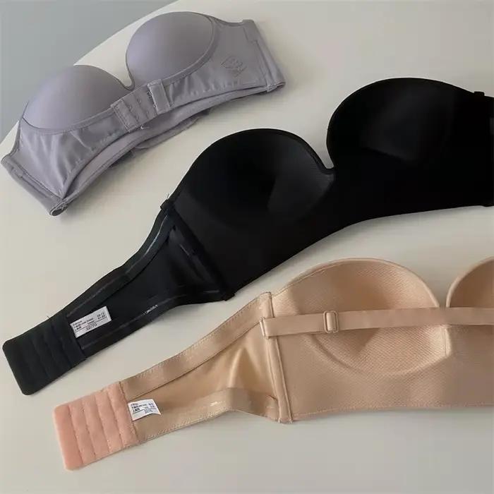 Soutien-gorge sans bretelles à fermeture frontale pour femme