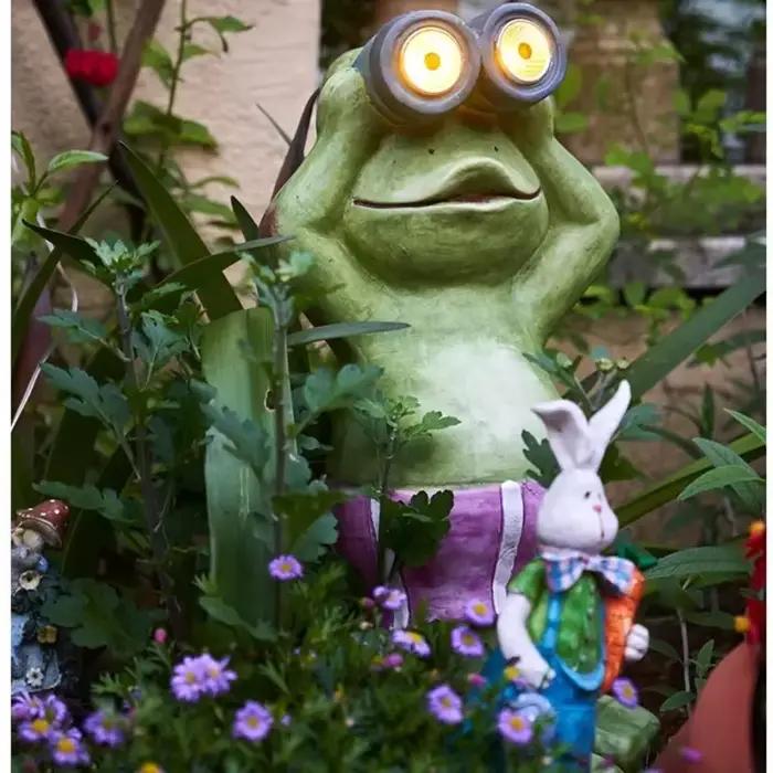 Veilleuse de défense de grenouille, extérieur, détection intelligente, lumières solaires, jardin intensifié, artisanat pratique exquis, ornements