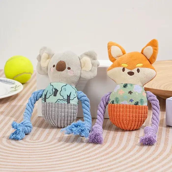 Nouveau jouet sonore pour chien, jouet en peluche, jouet en corde anti-ennui pour chat, jouet d'entraînement et de dentition pour animaux de compagnie de petite et moyenne taille